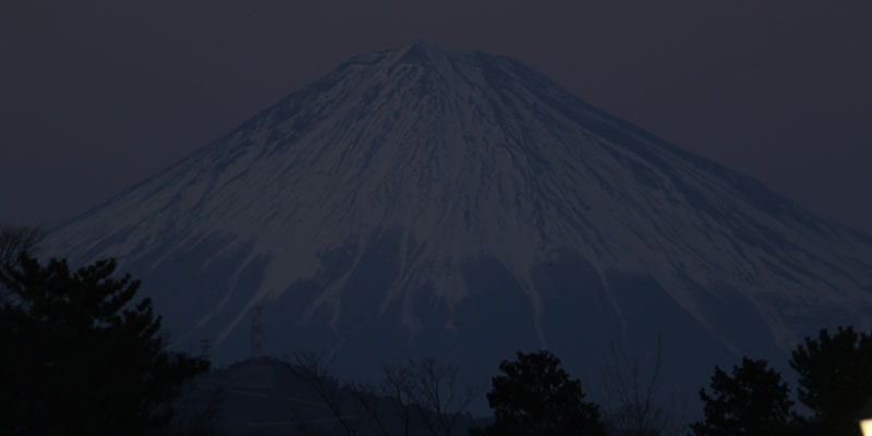 日没直後の富士山 130213