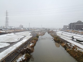 矢田川雪景色３