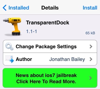 Iphone Customize Blog Ios 7 Iphone5s対応 脱獄アプリ Transparent Dock