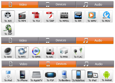 Freemore iPod iPad iPhone PSP Converter サポートファイル