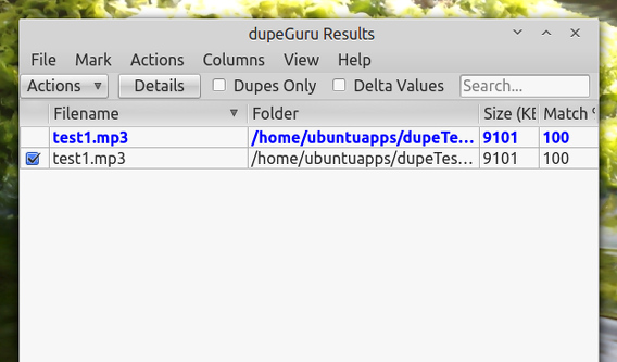 dupeGuru Ubuntu 重複ファイルの削除